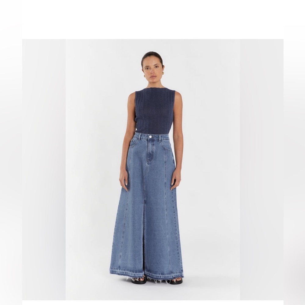 Dissh Goldie top in indigo - size s